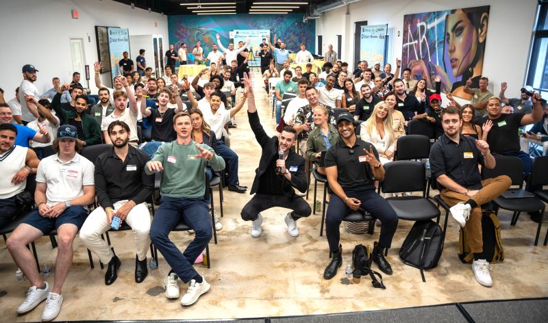 Cart Basel community celebration with enthusiastic LAB Miami members